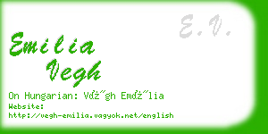 emilia vegh business card